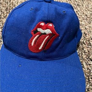 Vintage Rolling Stones Voodoo Lounge Snapback Hat 100% Wool Rare Blue Colorway